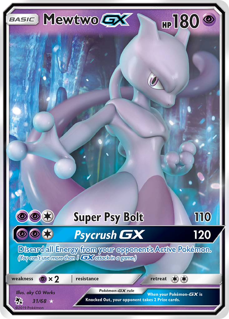 Mewtwo GX (31/68) [Sun & Moon: Hidden Fates] | Enigma On Main