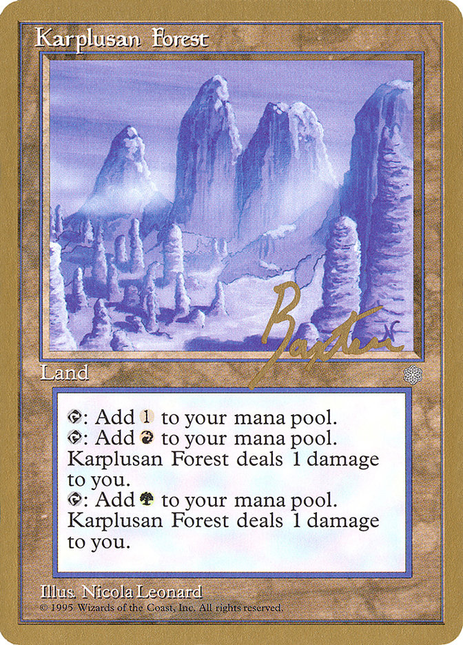 Karplusan Forest (George Baxter) [Pro Tour Collector Set] | Enigma On Main