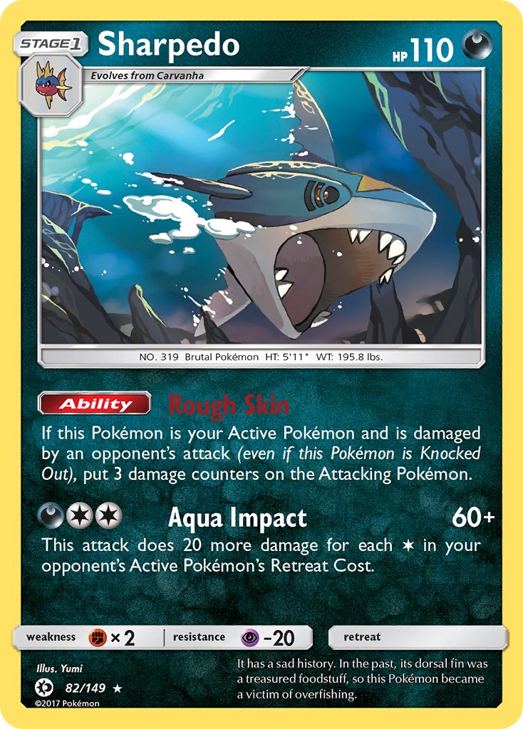 Sharpedo (82/149) (Cosmos Holo) (Blister Exclusive) [Sun & Moon: Base Set] | Enigma On Main