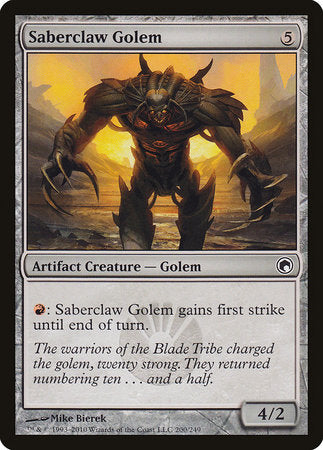 Saberclaw Golem [Scars of Mirrodin] | Enigma On Main