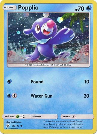 Popplio (39/149) (Cosmos Holo) [Sun & Moon: Base Set] | Enigma On Main