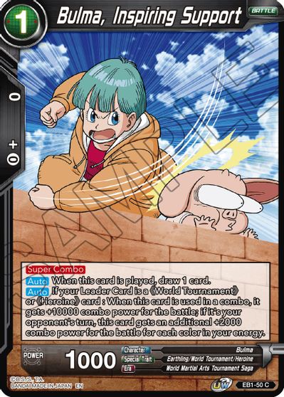 Bulma, Inspiring Support (EB1-50) [Battle Evolution Booster] | Enigma On Main