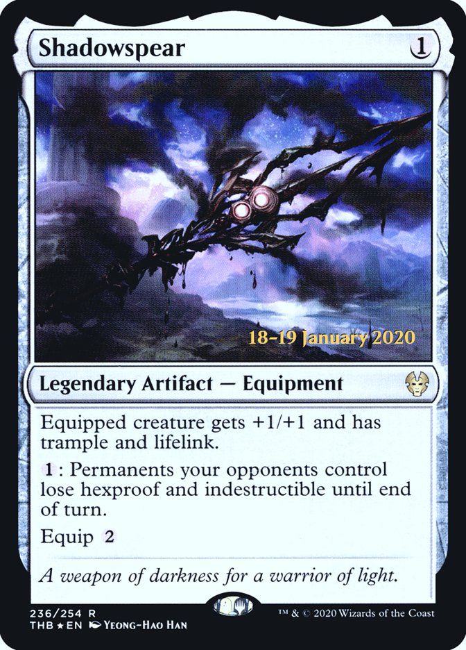 Shadowspear [Theros Beyond Death Prerelease Promos] | Enigma On Main