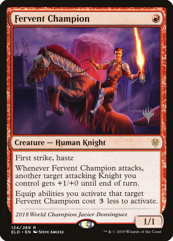 Fervent Champion (Promo Pack) [Throne of Eldraine Promos] | Enigma On Main