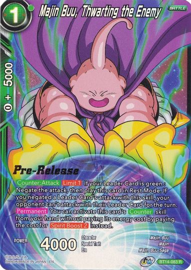 Majin Buu, Thwarting the Enemy (BT14-083) [Cross Spirits Prerelease Promos] | Enigma On Main