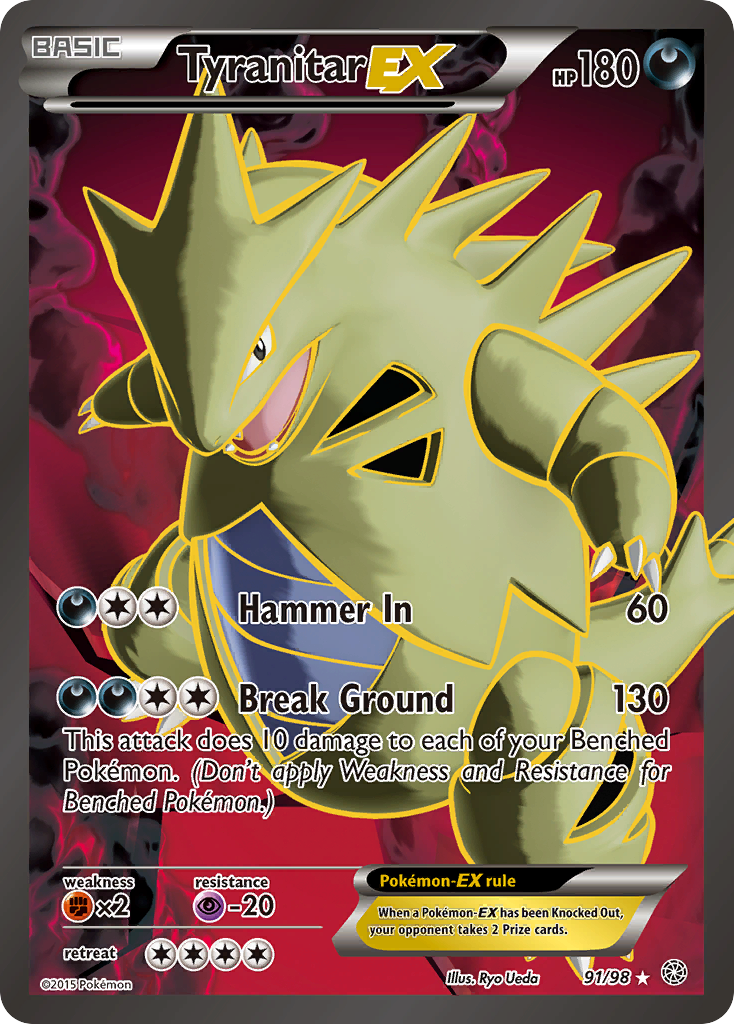 Tyranitar EX (91/98) [XY: Ancient Origins] | Enigma On Main