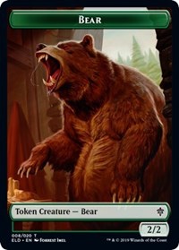 Bear // Food (16) Double-sided Token [Throne of Eldraine Tokens] | Enigma On Main