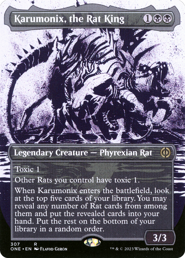 Karumonix, the Rat King (Borderless Ichor) [Phyrexia: All Will Be One] | Enigma On Main