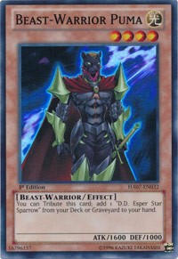 Beast-Warrior Puma [Hidden Arsenal 7: Knight of Stars] [HA07-EN032] | Enigma On Main