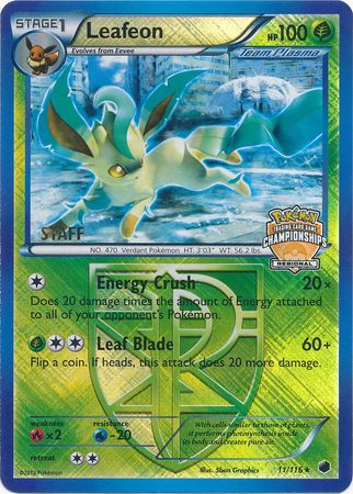 Leafeon (11/116) (Regional Championship Promo Staff) [Black & White: Plasma Freeze] | Enigma On Main