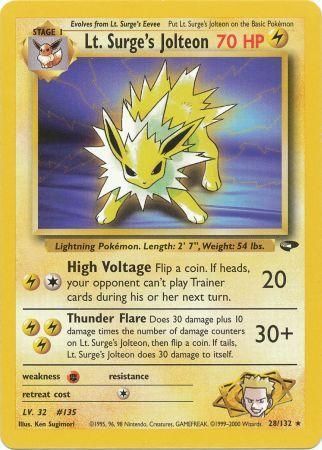 Lt. Surge's Jolteon (28/132) [Gym Challenge Unlimited] | Enigma On Main