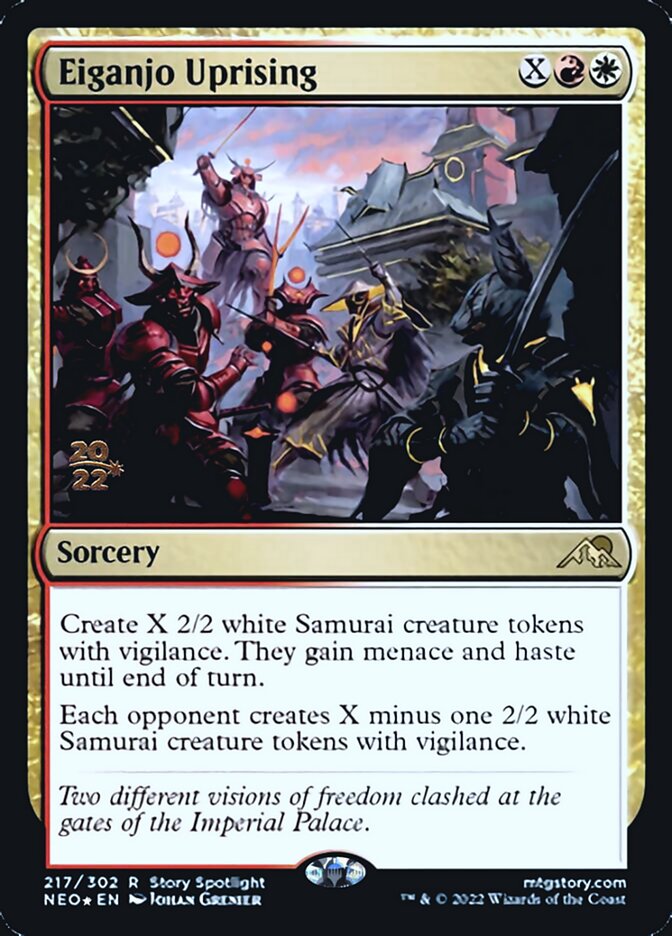 Eiganjo Uprising [Kamigawa: Neon Dynasty Prerelease Promos] | Enigma On Main