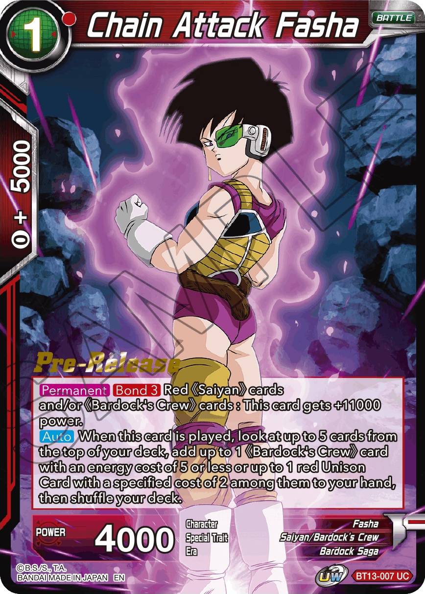 Chain Attack Fasha (BT13-007) [Supreme Rivalry Prerelease Promos] | Enigma On Main