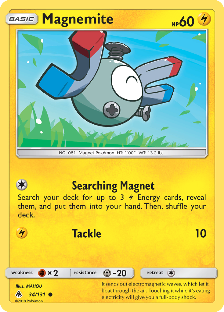 Magnemite (34/131) [Sun & Moon: Forbidden Light] | Enigma On Main