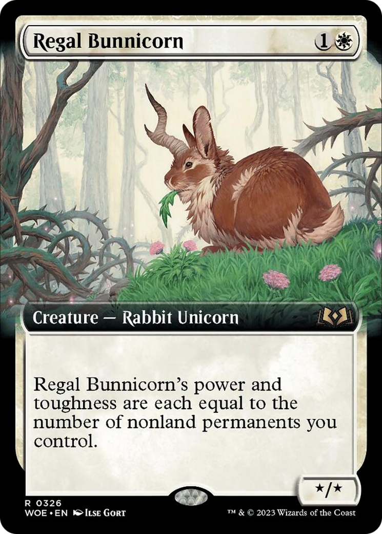 Regal Bunnicorn (Extended Art) [Wilds of Eldraine] | Enigma On Main