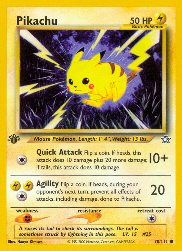 Pikachu (70/111) [Neo Genesis 1st Edition] | Enigma On Main