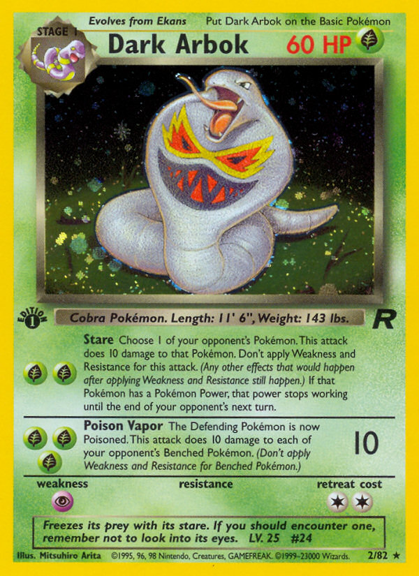 Dark Arbok (2/82) [Team Rocket 1st Edition] | Enigma On Main