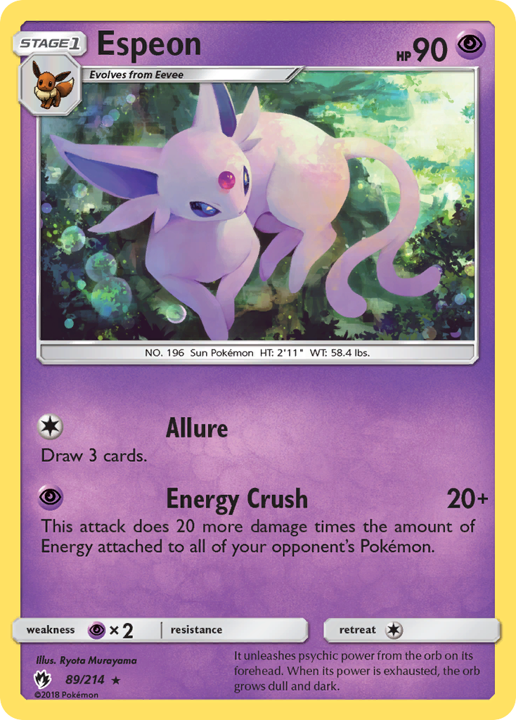 Espeon (89/214) [Sun & Moon: Lost Thunder] | Enigma On Main