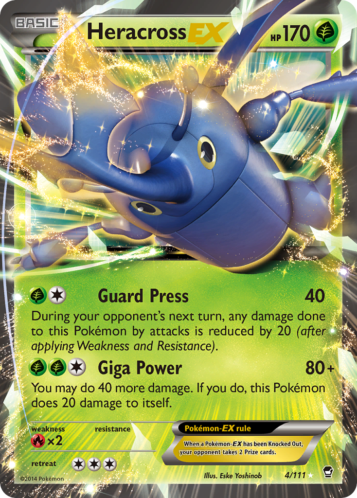 Heracross EX (4/111) [XY: Furious Fists] | Enigma On Main