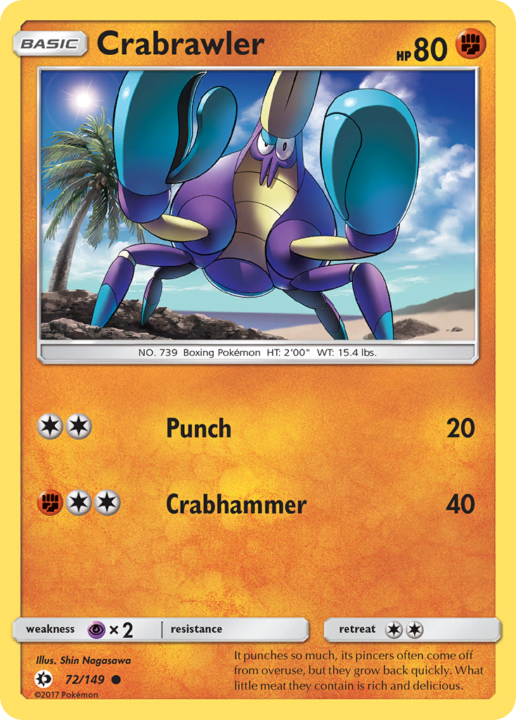 Crabrawler (72/149) [Sun & Moon: Base Set] | Enigma On Main