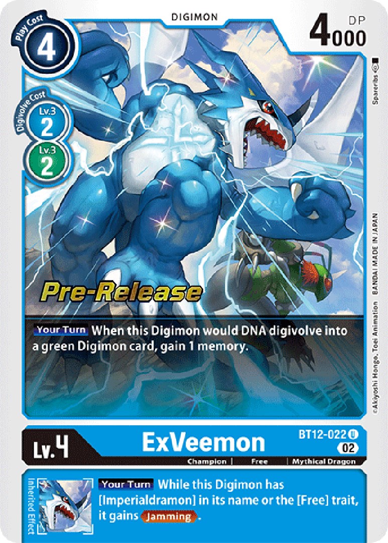 ExVeemon [BT12-022] [Across Time Pre-Release Cards] | Enigma On Main