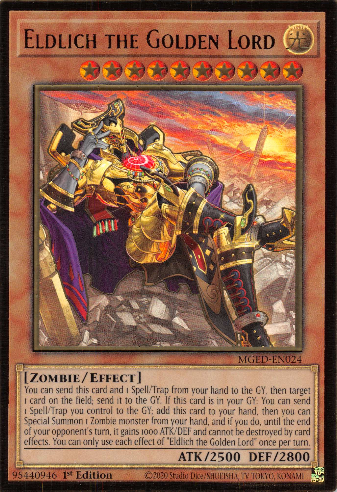 Eldlich the Golden Lord (Alternate Art) [MGED-EN024] Gold Rare | Enigma On Main