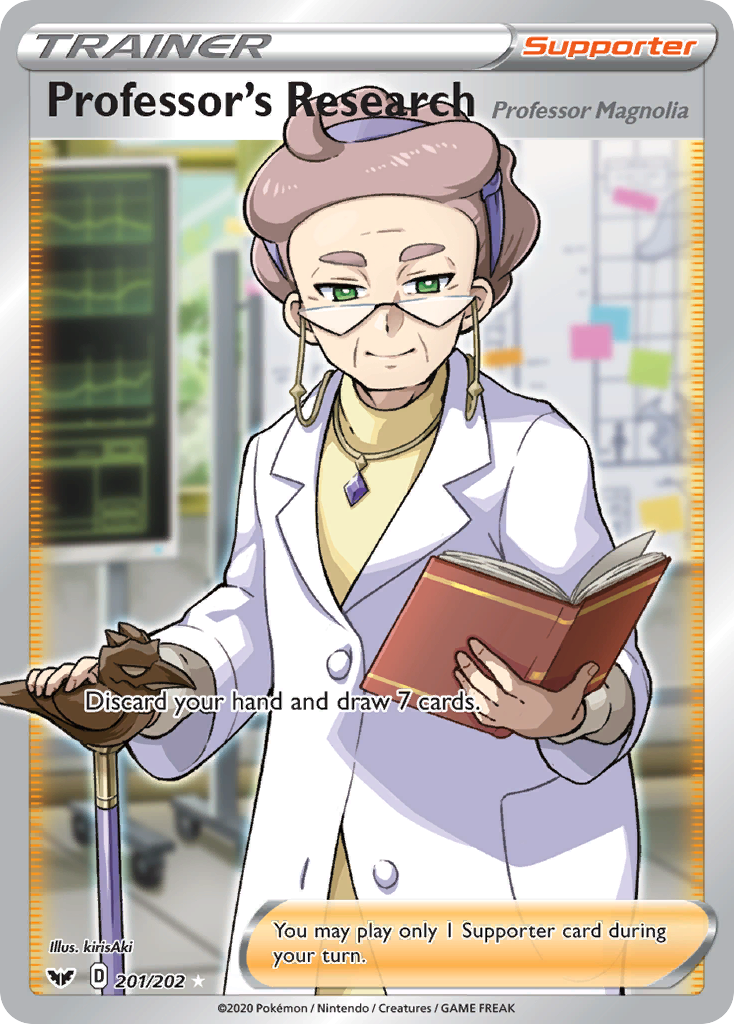 Professor's Research (201/202) (Professor Magnolia) [Sword & Shield: Base Set] | Enigma On Main