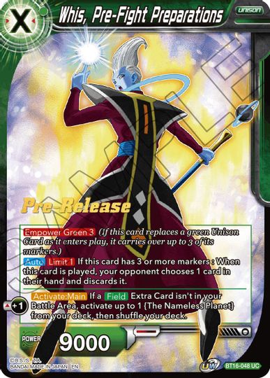 Whis, Pre-Fight Preparations (BT16-048) [Realm of the Gods Prerelease Promos] | Enigma On Main