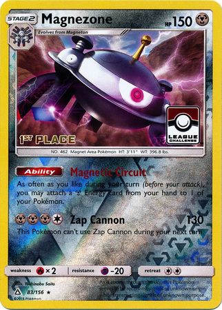 Magnezone (83/156) (League Promo 1st Place) [Sun & Moon: Ultra Prism] | Enigma On Main