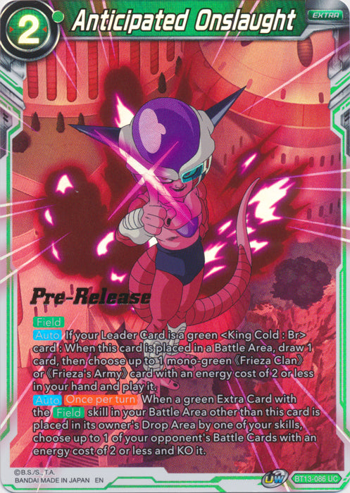 Anticipated Onslaught (BT13-086) [Supreme Rivalry Prerelease Promos] | Enigma On Main