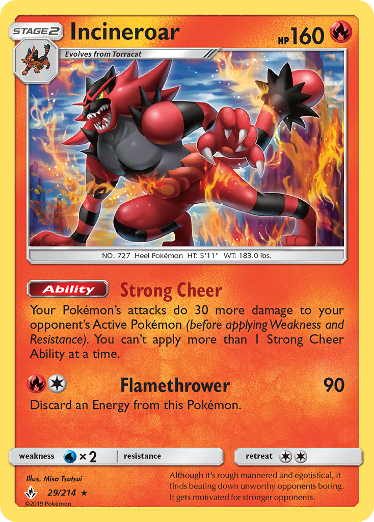 Incineroar (29/214) [Sun & Moon: Unbroken Bonds] | Enigma On Main