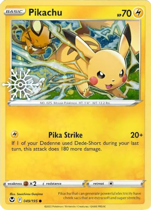 Pikachu (049/195) (Holiday Calendar) [Sword & Shield: Silver Tempest] | Enigma On Main