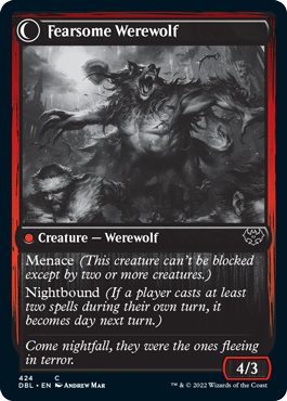 Fearful Villager // Fearsome Werewolf [Innistrad: Double Feature] | Enigma On Main