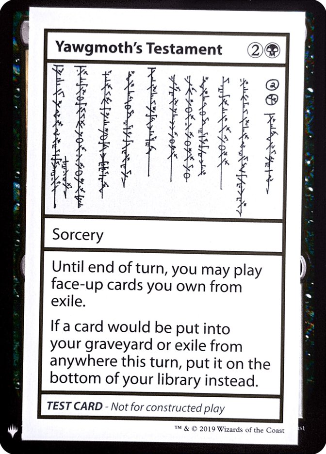 Yawgmoth's Testament [Mystery Booster Playtest Cards] | Enigma On Main
