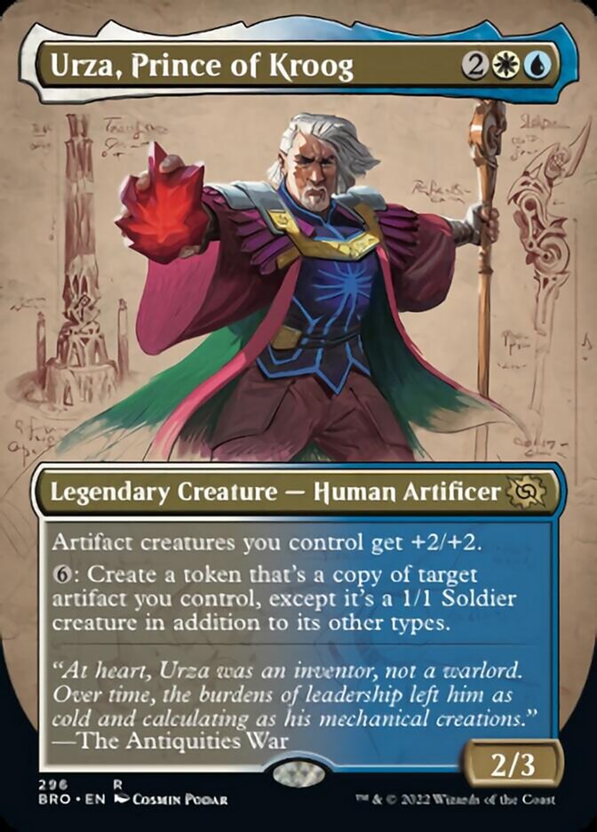 Urza, Prince of Kroog (Borderless Alternate Art) [The Brothers' War] | Enigma On Main