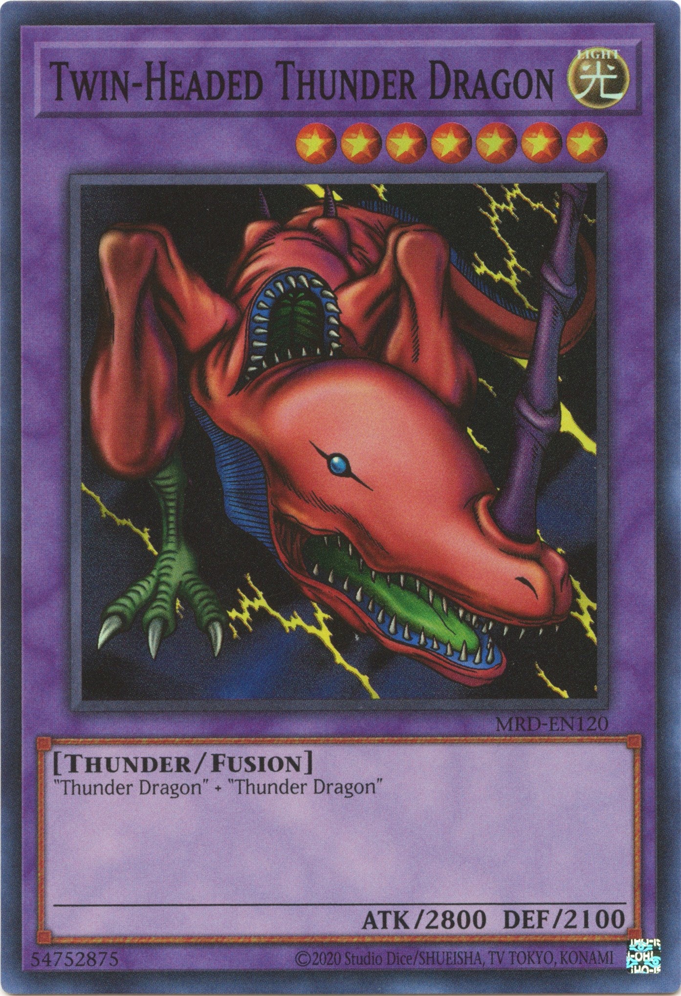 Twin-Headed Thunder Dragon (25th Anniversary) [MRD-EN120] Super Rare | Enigma On Main