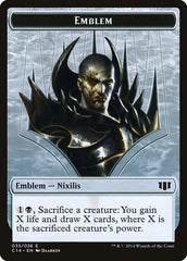 Ob Nixilis of the Black Oath Emblem // Zombie (016/036) Double-sided Token [Commander 2014 Tokens] | Enigma On Main