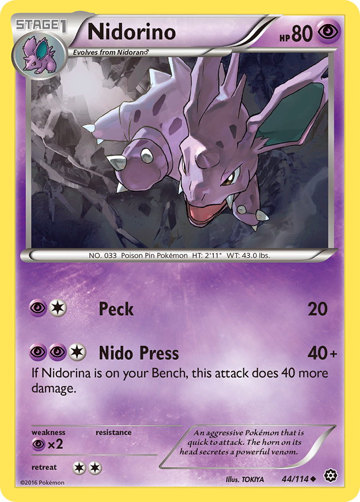 Nidorino (44/114) [XY: Steam Siege] | Enigma On Main