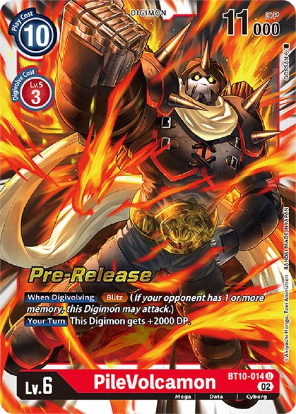 PileVolcamon [BT10-014] [Xros Encounter Pre-Release Cards] | Enigma On Main