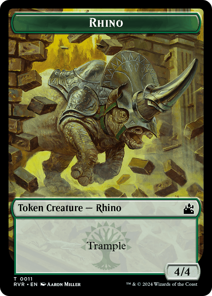 Rhino Token [Ravnica Remastered Tokens] | Enigma On Main