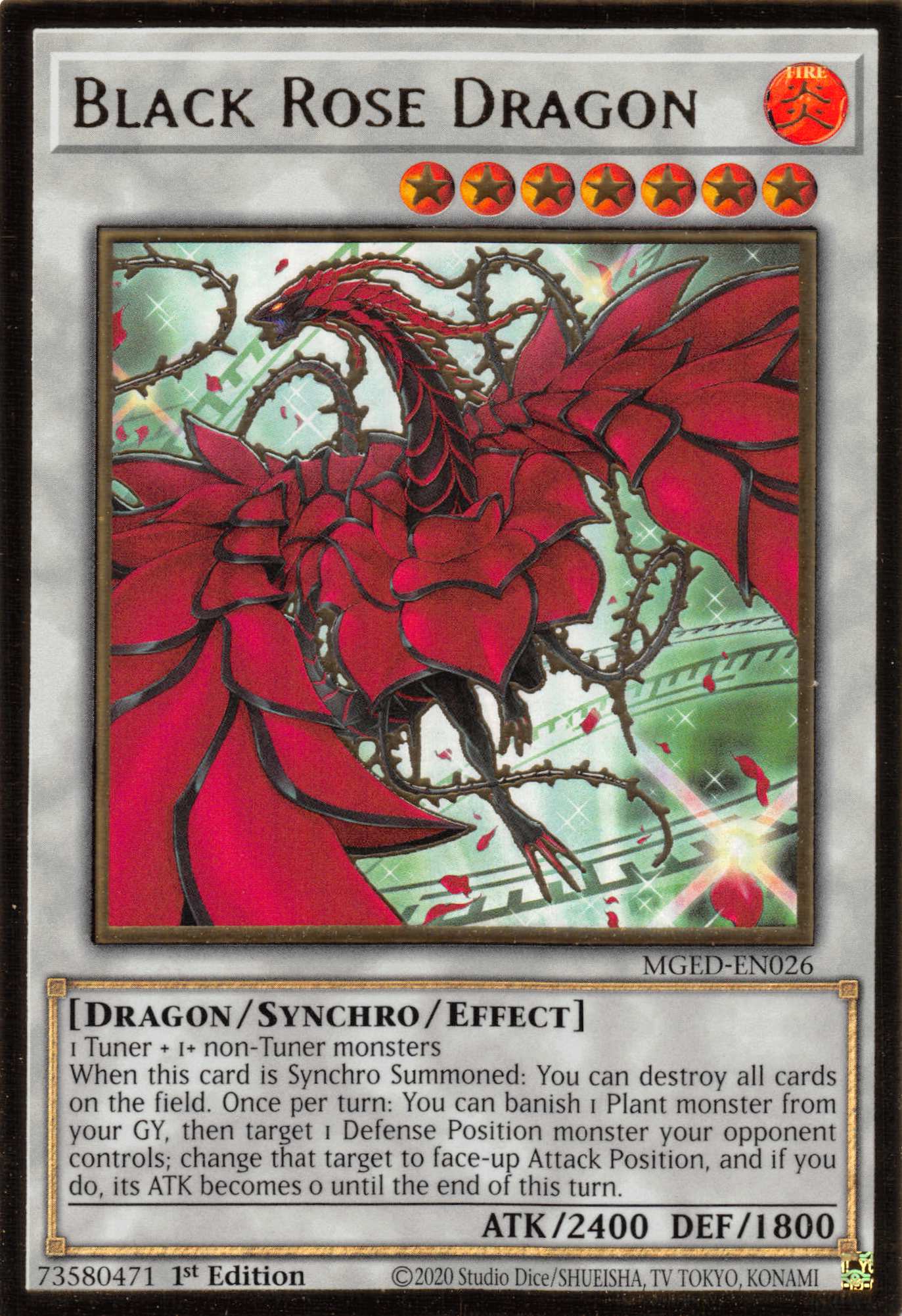 Black Rose Dragon (Alternate Art) [MGED-EN026] Gold Rare | Enigma On Main