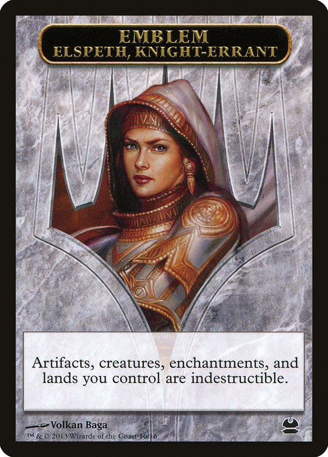 Elspeth, Knight-Errant Emblem [Modern Masters Tokens] | Enigma On Main