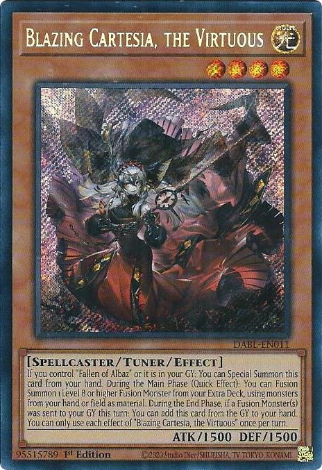 Blazing Cartesia, the Virtuous [DABL-EN011] Secret Rare | Enigma On Main