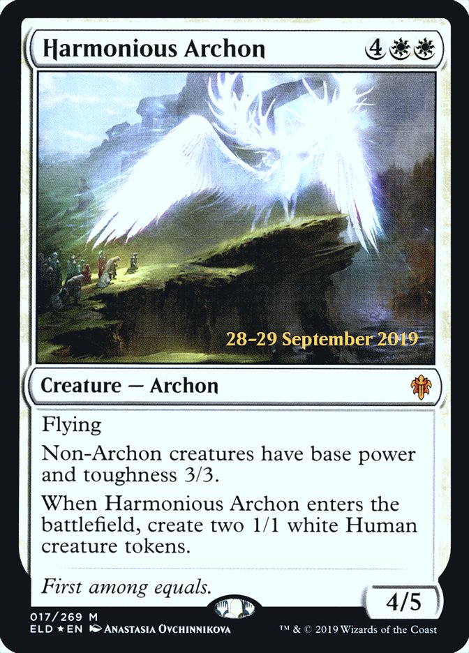 Harmonious Archon  [Throne of Eldraine Prerelease Promos] | Enigma On Main