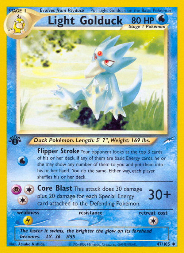 Light Golduck (47/105) [Neo Destiny 1st Edition] | Enigma On Main