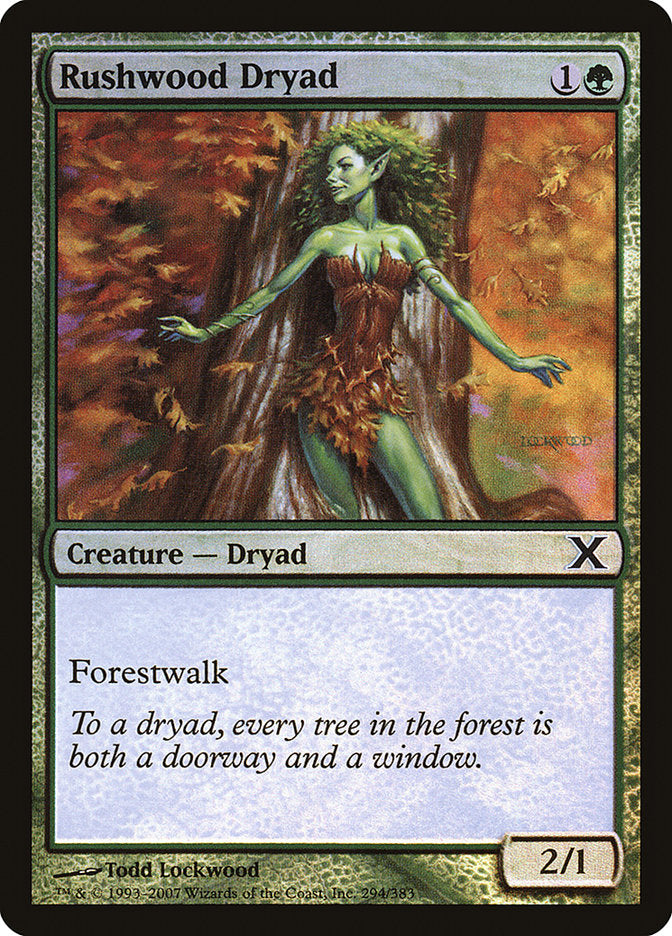 Rushwood Dryad (Premium Foil) [Tenth Edition] | Enigma On Main