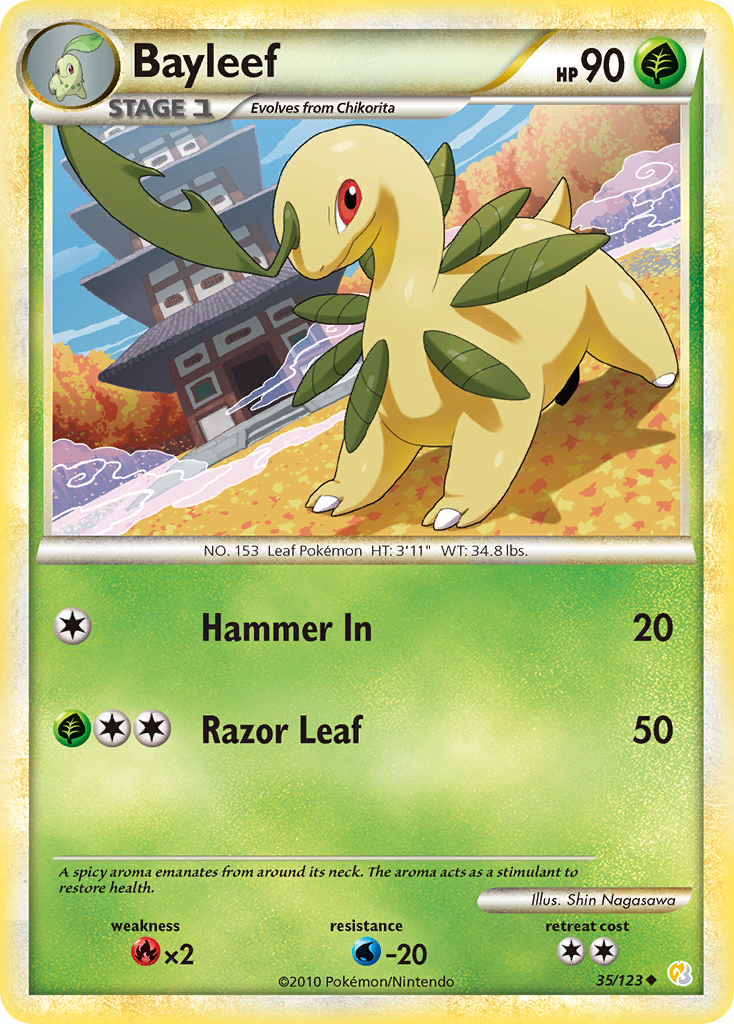 Bayleef (35/123) [HeartGold & SoulSilver: Base Set] | Enigma On Main