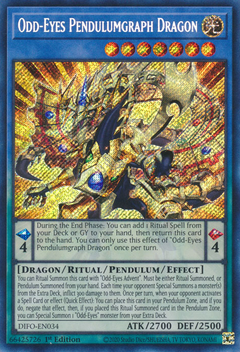 Odd-Eyes Pendulumgraph Dragon [DIFO-EN034] Secret Rare | Enigma On Main