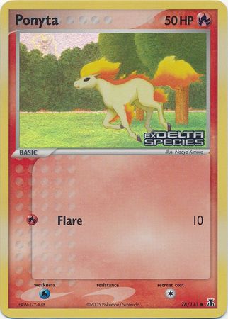 Ponyta (78/113) (Stamped) [EX: Delta Species] | Enigma On Main