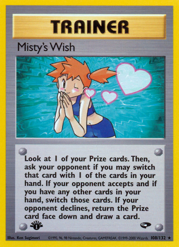 Misty's Wish (108/132) [Gym Challenge 1st Edition] | Enigma On Main